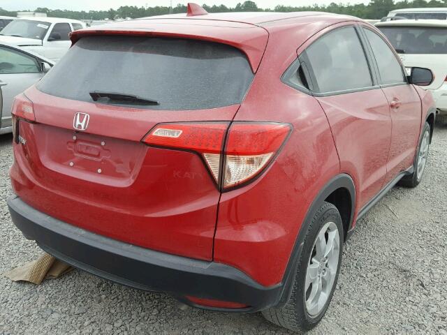 3CZRU5H33GM741932 - 2016 HONDA HR-V LX RED photo 4