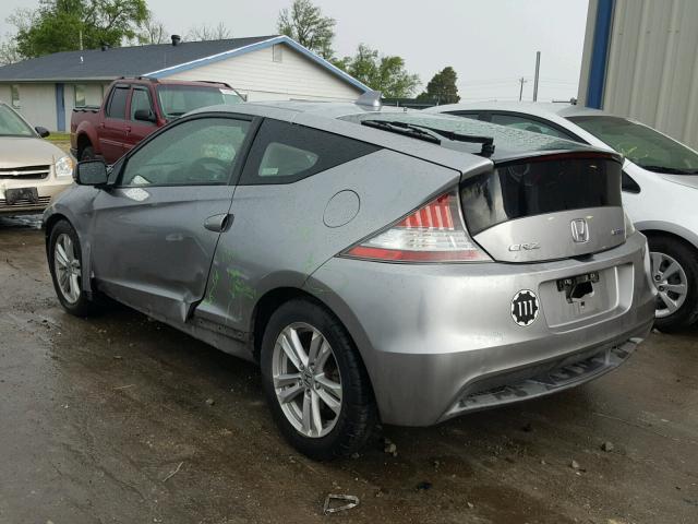 JHMZF1C47BS007401 - 2011 HONDA CR-Z SILVER photo 3