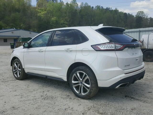 2FMTK4AP8FBB10839 - 2015 FORD EDGE SPORT WHITE photo 3