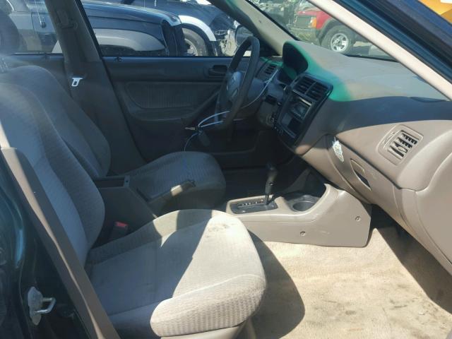 2HGEJ6614YH571828 - 2000 HONDA CIVIC BASE GREEN photo 5