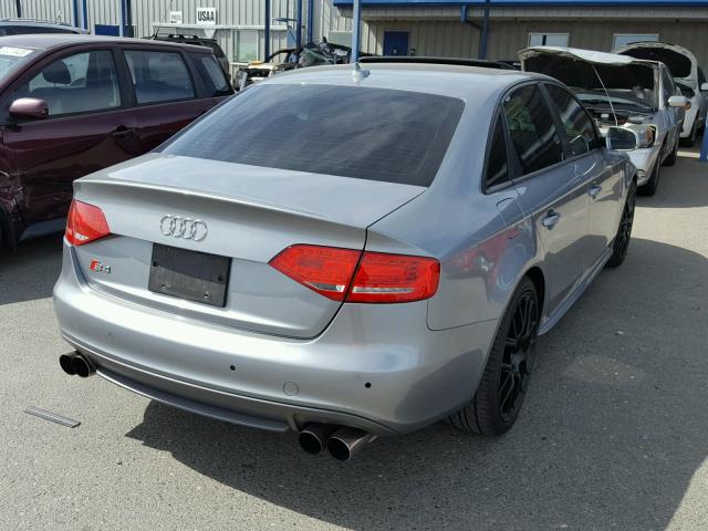 WAUKGAFL0BA137848 - 2011 AUDI S4 PRESTIG SILVER photo 4