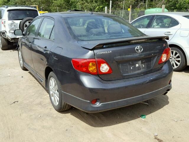 1NXBU40E29Z123106 - 2009 TOYOTA COROLLA BA GRAY photo 3