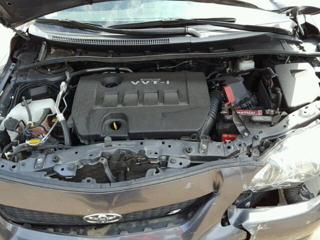 1NXBU40E29Z123106 - 2009 TOYOTA COROLLA BA GRAY photo 7