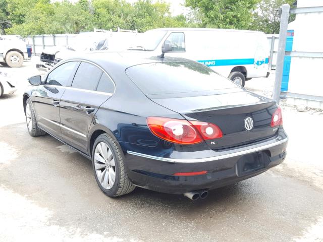 WVWMN7AN8BE714325 - 2011 VOLKSWAGEN CC SPORT BLACK photo 3