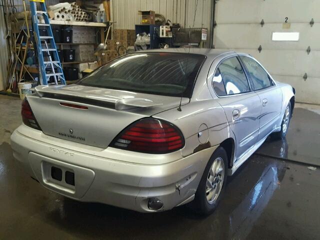 1G2NF52E63M502801 - 2003 PONTIAC GRAND AM S SILVER photo 4