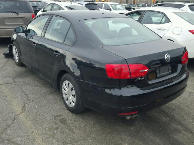 3VW2K7AJ8CM424267 - 2012 VOLKSWAGEN JETTA BASE 黑色 照片 3