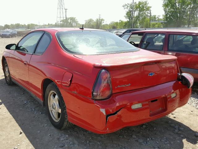 2G1WW12E359154988 - 2005 CHEVROLET MONTE CARL 红色 照片 3