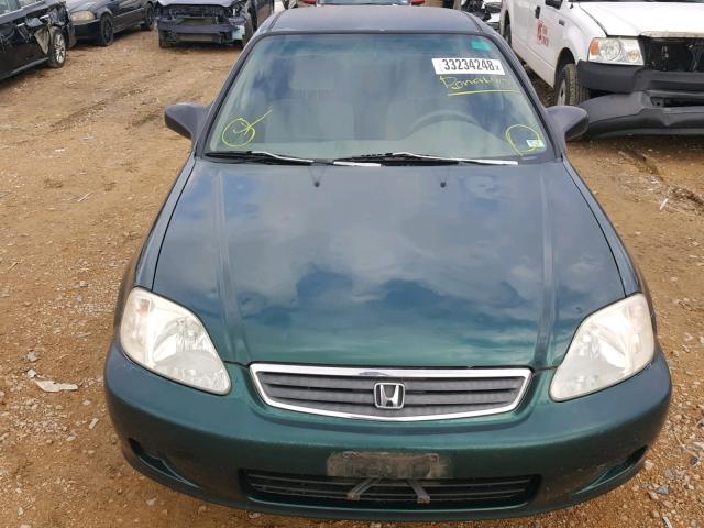 2HGEJ661XYH603293 - 2000 HONDA CIVIC BASE GREEN photo 9