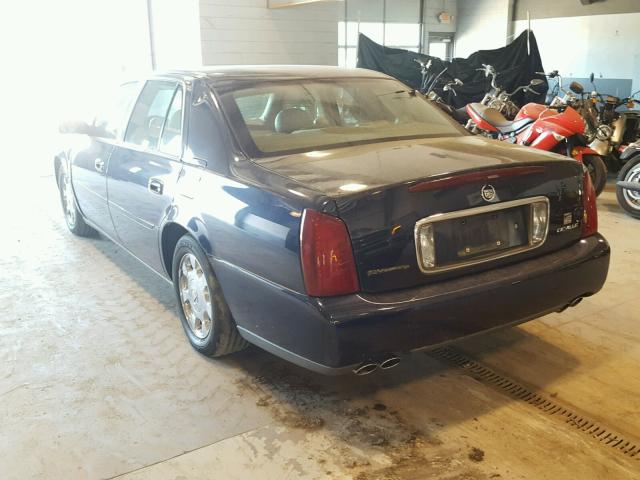 1G6KD54Y22U225190 - 2002 CADILLAC DEVILLE BLUE photo 3