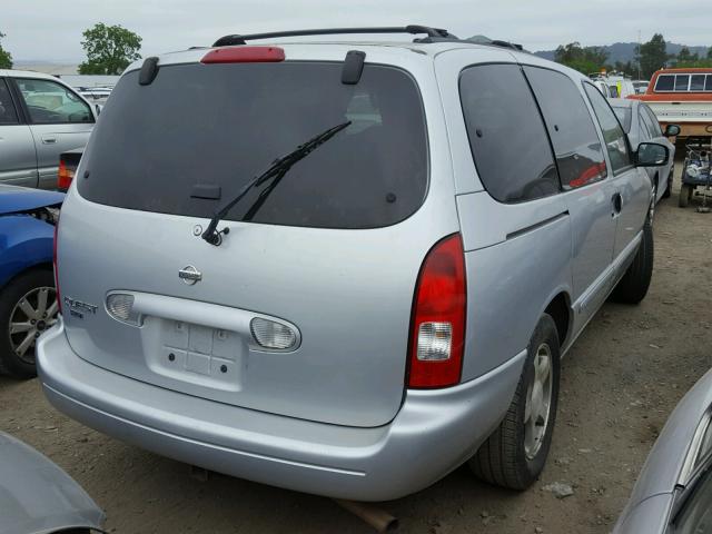 4N2ZN16T52D806666 - 2002 NISSAN QUEST SE SILVER photo 4