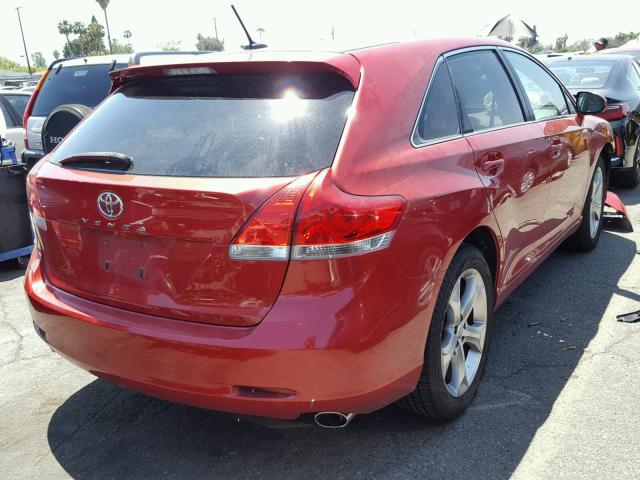 4T3ZK3BB8AU020625 - 2010 TOYOTA VENZA BASE RED photo 4