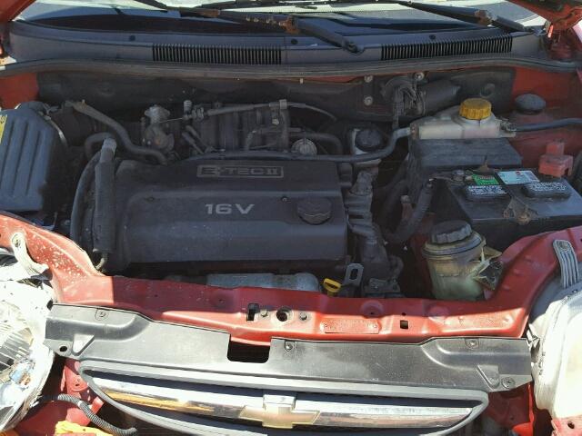 KL1TD526X5B356362 - 2005 CHEVROLET AVEO RED photo 7