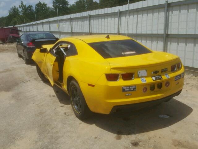 2G1FA1E30C9109660 - 2012 CHEVROLET CAMARO YELLOW photo 3