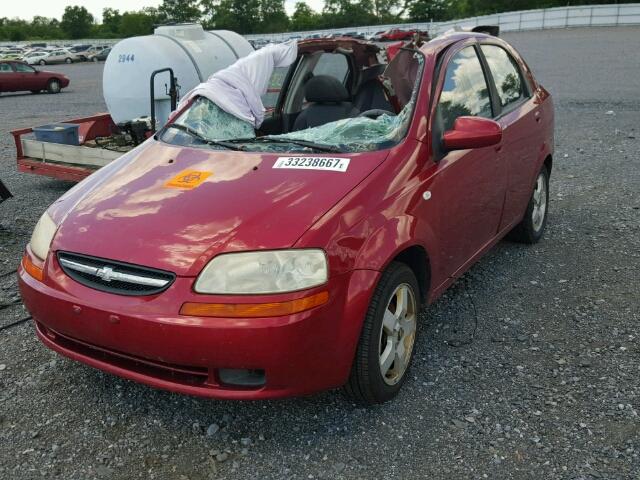 KL1TG56666B652501 - 2006 CHEVROLET AVEO LT RED photo 2