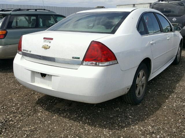 2G1WB5EK0A1237419 - 2010 CHEVROLET IMPALA WHITE photo 4