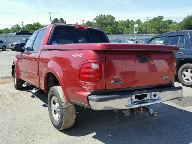 1FTRW08W21KE07421 - 2001 FORD F150 SUPER RED photo 3