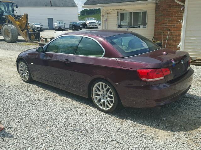 WBAWL13537PX14962 - 2007 BMW 328 I MAROON photo 3