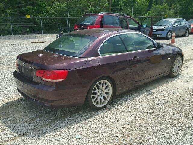 WBAWL13537PX14962 - 2007 BMW 328 I MAROON photo 4