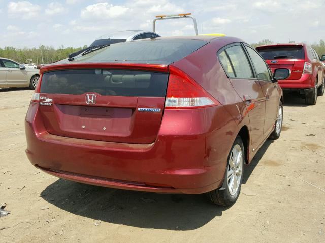 JHMZE2H7XAS004941 - 2010 HONDA INSIGHT EX RED photo 4