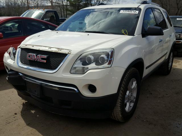 1GKLRKED3AJ180133 - 2010 GMC ACADIA WHITE photo 2