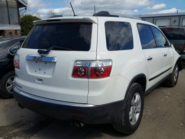 1GKLRKED3AJ180133 - 2010 GMC ACADIA WHITE photo 4