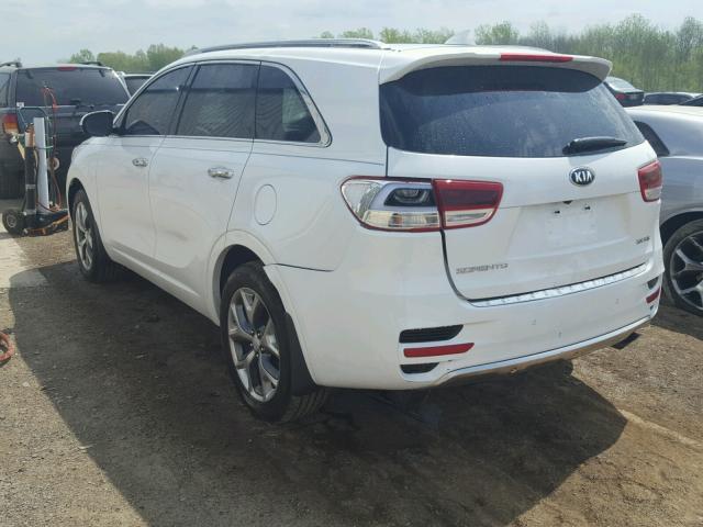 5XYPK4A54JG384452 - 2018 KIA SORENTO SX WHITE photo 3