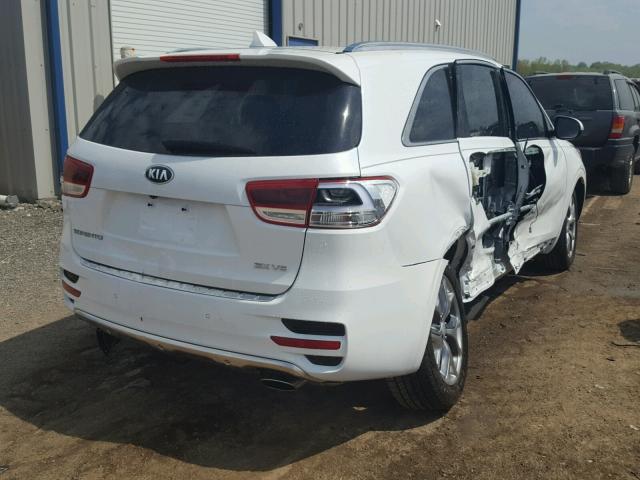 5XYPK4A54JG384452 - 2018 KIA SORENTO SX WHITE photo 4