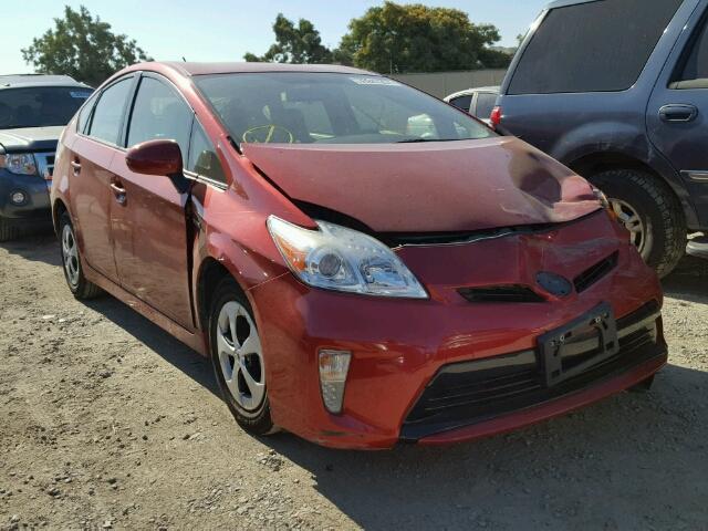 JTDKN3DU9C1542463 - 2012 TOYOTA PRIUS RED photo 1