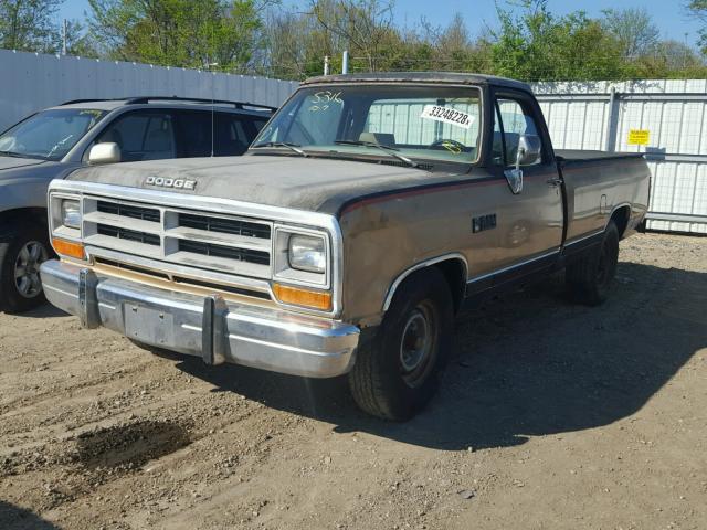 1B7KE268XLS668318 - 1990 DODGE D-SERIES D BROWN photo 2