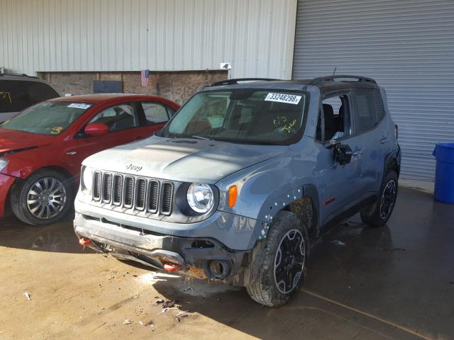 ZACCJBCT6GPD69316 - 2016 JEEP RENEGADE T GRAY photo 2