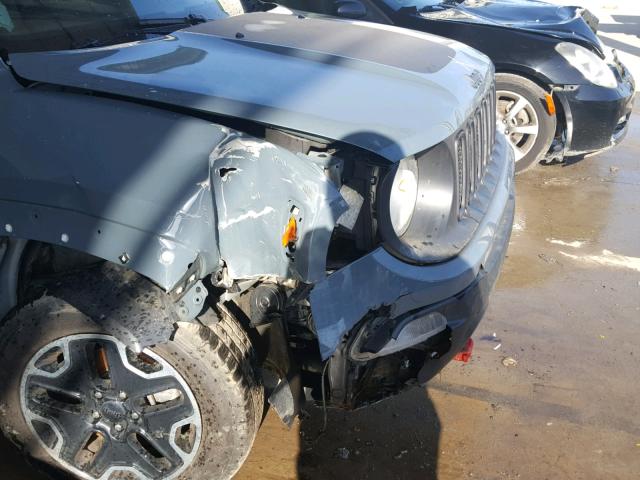 ZACCJBCT6GPD69316 - 2016 JEEP RENEGADE T GRAY photo 9