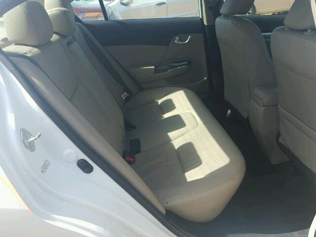 19XFB2F99DE028785 - 2013 HONDA CIVIC EXL WHITE photo 6