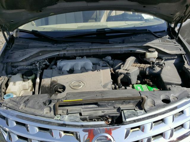 JN8AZ08W34W302683 - 2004 NISSAN MURANO SL GRAY photo 7