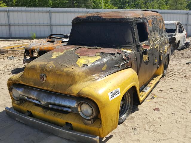 F10D6437D47 - 1956 FORD F-100 YELLOW photo 2