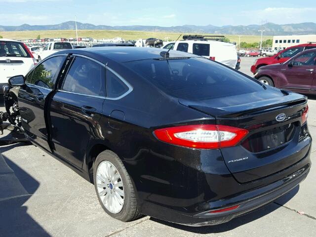 3FA6P0LU3DR324303 - 2013 FORD FUSION SE BLACK photo 3