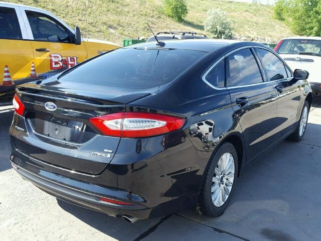 3FA6P0LU3DR324303 - 2013 FORD FUSION SE BLACK photo 4