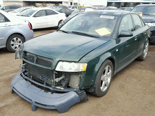 WAULC68EX2A292239 - 2002 AUDI A4 GREEN photo 2