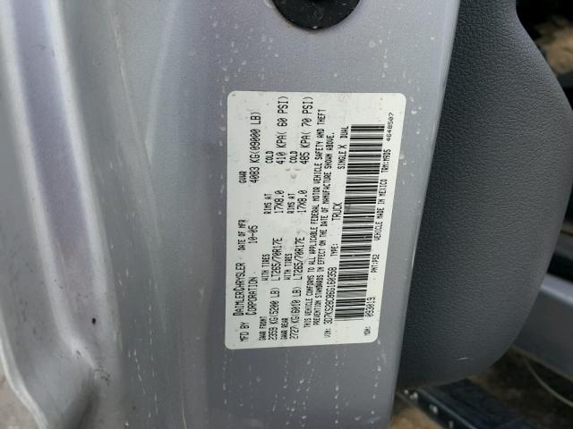 3D7KS28C86G160358 - 2006 DODGE RAM 2500 S SILVER photo 10