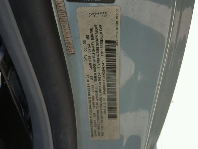 3VWBM31Y35M354745 - 2005 VOLKSWAGEN NEW BEETLE 蓝色 照片 10