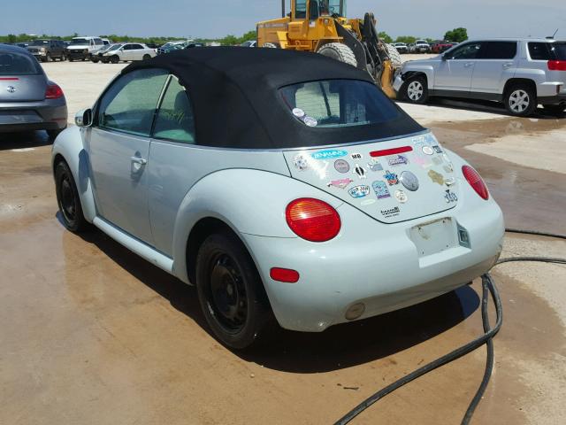 3VWBM31Y35M354745 - 2005 VOLKSWAGEN NEW BEETLE 蓝色 照片 3