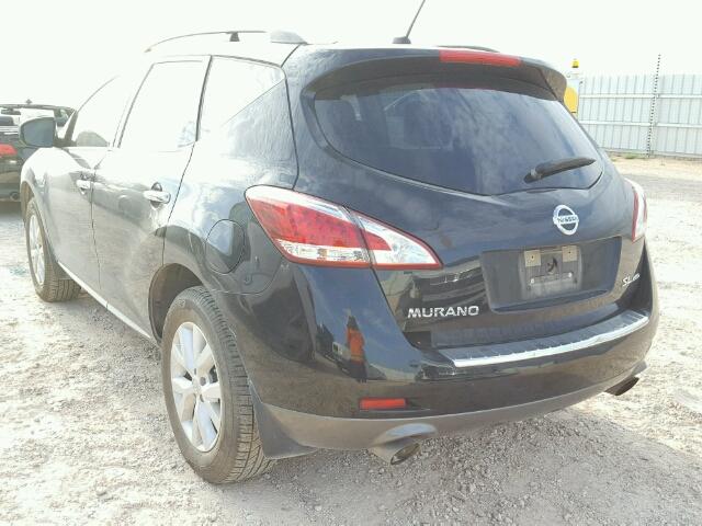 JN8AZ1MW3BW183798 - 2011 NISSAN MURANO S BLACK photo 3