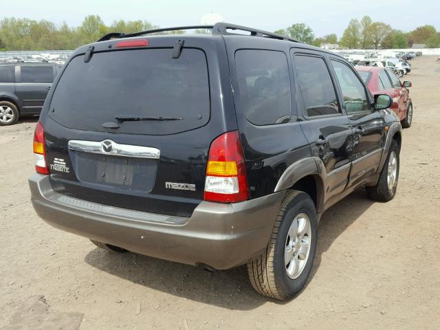 4F2YZ94154KM18208 - 2004 MAZDA TRIBUTE LX BLACK photo 4