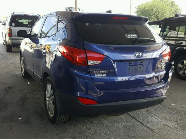 KM8JU3AC9BU212244 - 2011 HYUNDAI TUCSON GLS BLUE photo 3