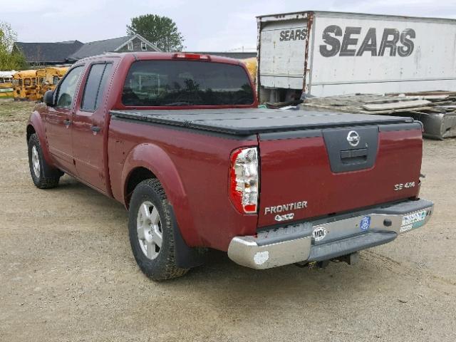 1N6AD09W38C407415 - 2008 NISSAN FRONTIER C RED photo 3