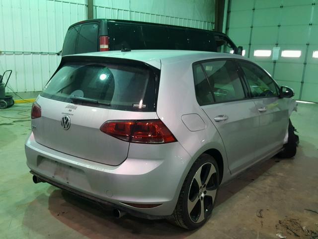 3VW5T7AU9FM057002 - 2015 VOLKSWAGEN GTI SILVER photo 4