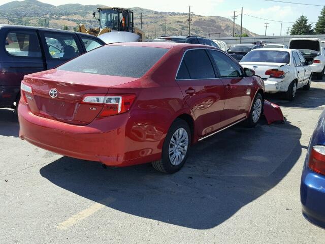 4T1BF1FK5DU699741 - 2013 TOYOTA CAMRY L RED photo 4