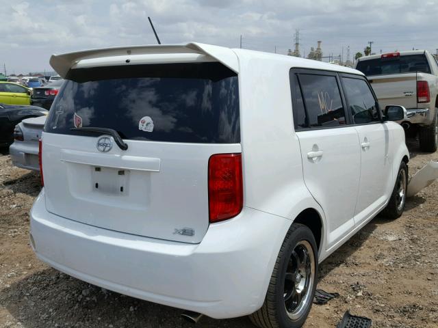 JTLKE50E081048840 - 2008 TOYOTA SCION XB WHITE photo 4