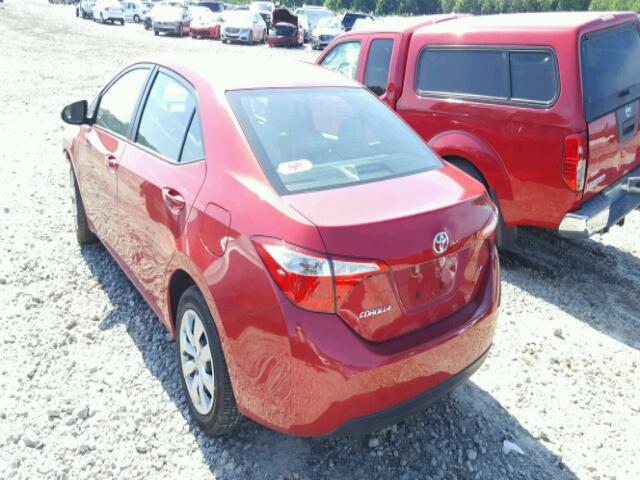 2T1BURHE2GC556232 - 2016 TOYOTA COROLLA L RED photo 3