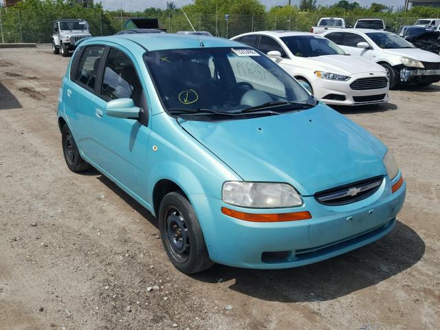 KL1TD62655B381367 - 2005 CHEVROLET AVEO BASE Կապույտ լուսանկար 1