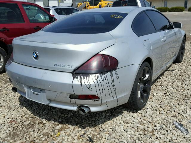 WBAEH73425B191886 - 2005 BMW 645 CI AUT SILVER photo 4